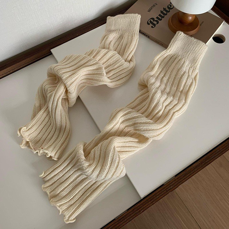 Women’s Bunching Socks Striped Knitted Leg Warmers - dikunji.net